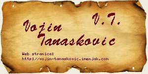 Vojin Tanasković vizit kartica